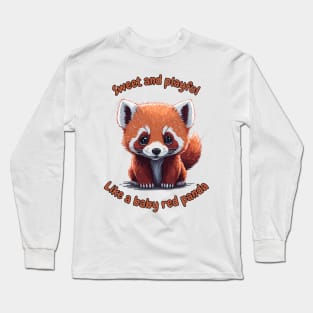 Playful Red Panda Long Sleeve T-Shirt
